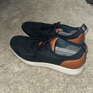 Johnston & Murphy Blue and Brown Sneakers with Leather Accents